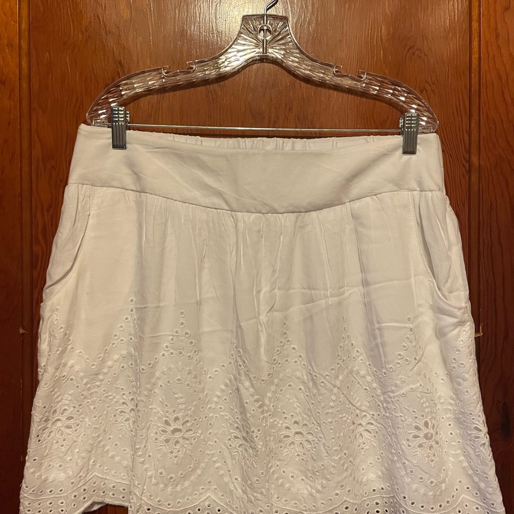 White Eyelet Skirt